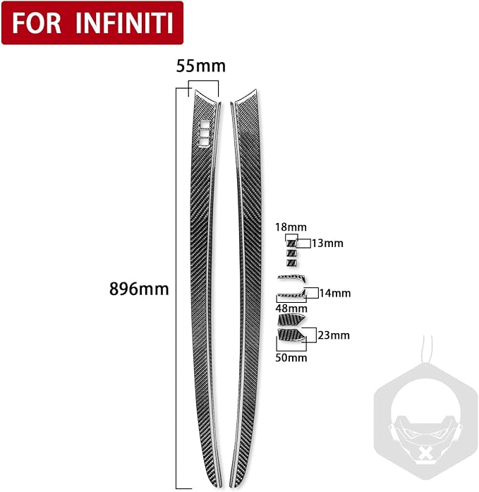 Real Carbon Fiber Trim for Infiniti Accessories | for G35 G37 G25 Q60 Q40 2007-2015 X S Sedan Coupe Convertible Driver Side Dash Cover Interior Thick Overlay Decal