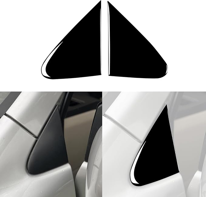 Glossy Bright Piano Black Car Outer Window Pillar Cover A-Pillar Scratch Protector Decoration Sticker Exterior Trim Compatible with Toyota Corolla 2009 2010 2011 2012 2013 Auto Trim Accessories