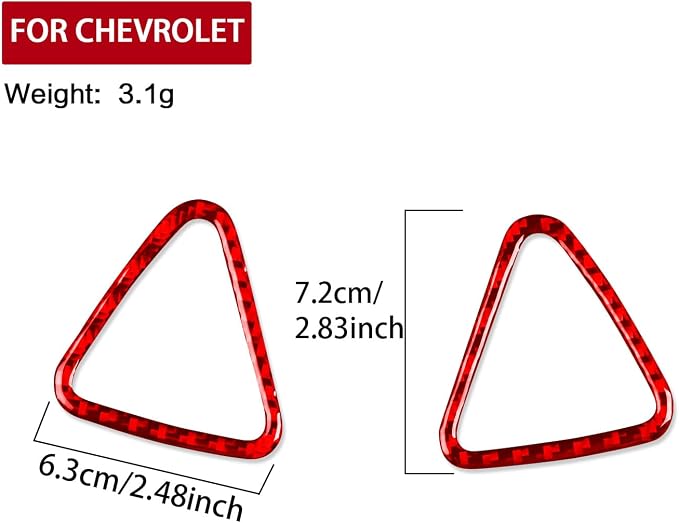 Real Carbon Fiber Trim for Chevy Malibu 9th Gen Accessories | for 2016-2024 Dashboard Air Outlet Wind Vent Frame Sticker Interior Thick Overlay Decal
