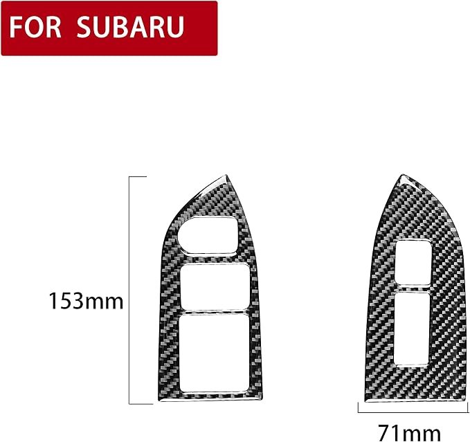 Real Carbon Fiber Trim for Subaru Accessories | for BRZ/Scion FR-S/Toyota 86 2016 2017 2018 2019 2020 Window Lift Button Panel Interior Thick Overlay Decal