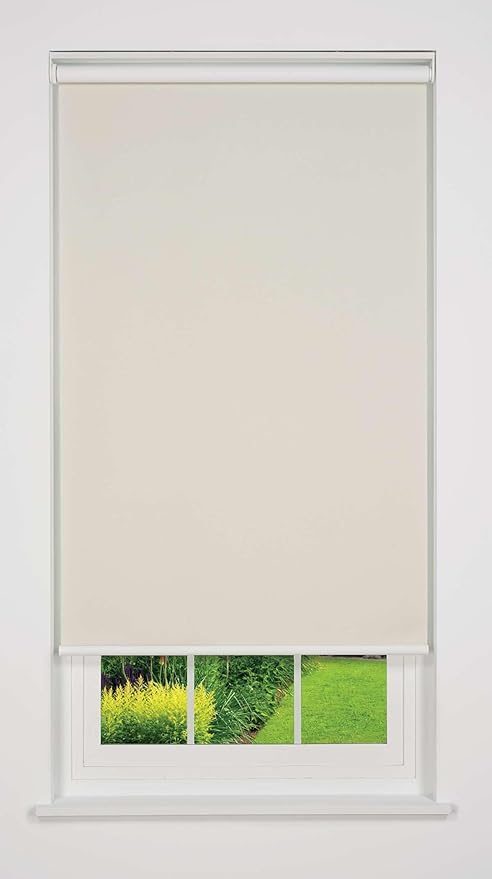 Cordless Sierra Blackout Roller Shade, Beige 29 1/2 W x 66 H (Arrives 1/4" Narrower)