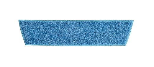 Rubbermaid Commercial Products Microfiber Wet Mop Head Pad 18 inch Blue for Janitorial/Professional Cleaners and Light-Duty Cleaning/Mopping on Hard-Wood/Tile/Other Floor Sufaces