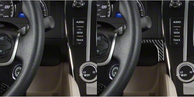Real Carbon Fiber Trim for Toyota Camry Accessories | for 2012 2013 2014 Engine Start Stop Panel Ignition Control Lower Decoration Panel Sticker Interior Thick Overlay Decal