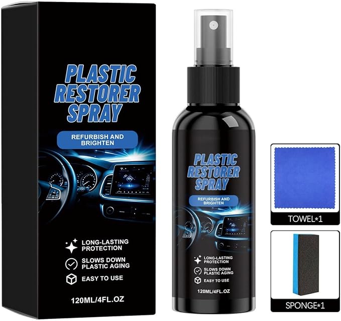 Car Black Trim Restorer Coating Polishing Repair | 120ml Car Ceramic Trim Coat Spray for Automotive Truck SUV Sedan Exterior Bumper Door Panels Dashboard Seat