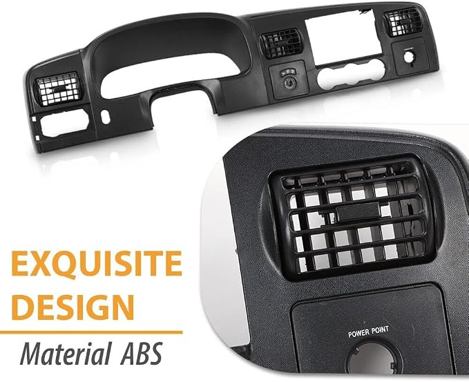 Suitable for Black Dash Bezel Dashboard Trim Panel for Ford F250 F350 Super Duty (2005-2007) - Durable Surround Cover