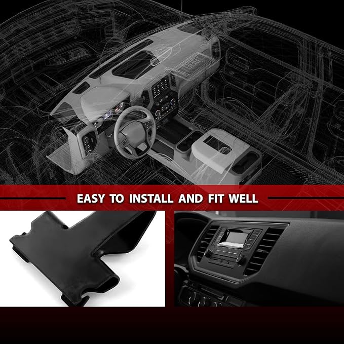 DOTCOM Dash Cover Dash Bezel Trim Dash Panel Cover Fit Ford F150 2004-2008 | 4L3Z-1504302-AAA,Black