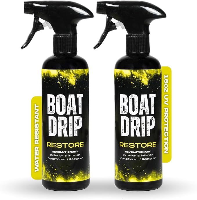 Restore -Interior & Exterior Boat Cleaner with UV Protection- Restores, & Protects Trim, Vinyl, Plastic, Dashboard, & Seats - Water-Resistant, Made in USA