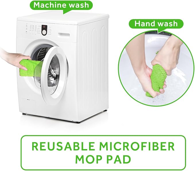16.5" Microfiber Mop Pads Refills, 3 Pack Reusable Replacement Heads | reusable wet mop refills, machine washable for 14-16 inch spray mops, hardwood floors, dust cleaning & scrubbing