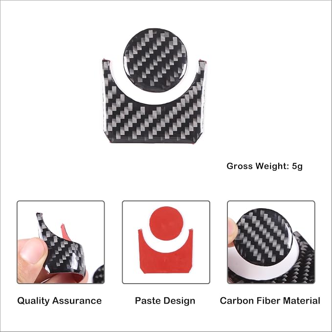 Aunginsy Drive Control Mode Trim Sticker Compatible with Tundra/Sequoia 2022-2025 Center Console Multimedia Control Knob Switch Button Cover Sound Volume Knob Decoration Carbon Fiber Accessories