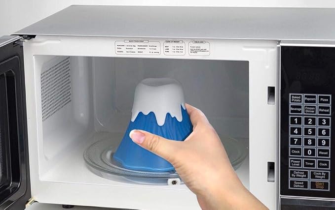 Volcano Microwave Oven Cleaner Kitchen Gadget Water and Vinegar Cleaning Erupting High Temperature Steamer Easy Use Eco Cleans For Home Office