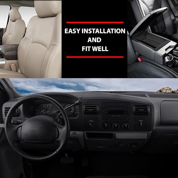 DOTCOM Dashboard Trim Panel Fit Ford F250 F350 Super Duty 2005-2007 | Dash Cover,Black