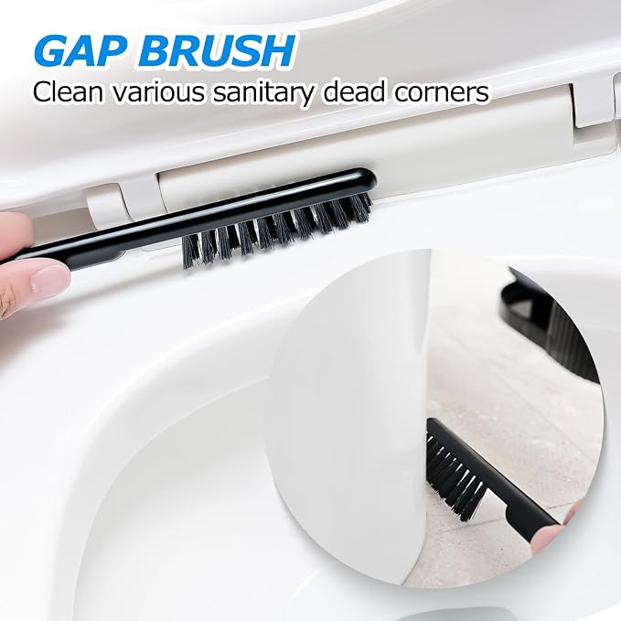 FORASTO 3in1 Toilet Plunger and Brush Set - Home Bathroom Cleaning Tools | 21" Extended, Groove Gap Brush, Heavy Duty Rubber Toilet Bowl Cleaner, Apartment Must Haves Bathroom Decor Accessories