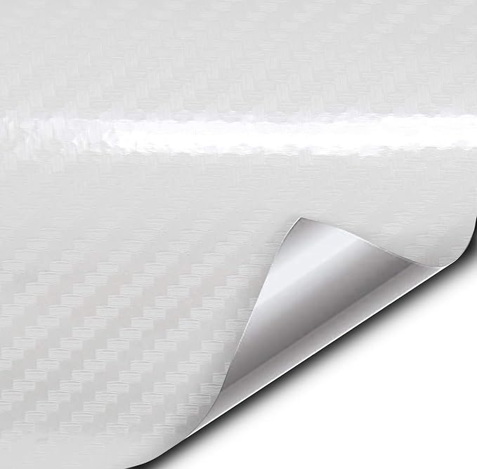 VVIVID Epoxy High Gloss Carbon Vinyl Automotive Wrap Film DIY Easy to Install No Mess (2ft x 5ft, White)