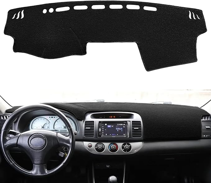 Yiz Dash Cover Mat Pad Fit for Toyota Camry (Black) j40 | with Cutout for Sensors and Speakers, Dashboard Cover Pad Carpet