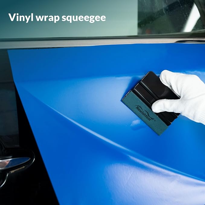 NEWISHTOOL 3 Pcs Vinyl Wrap Squeegee Different Size Felt Squeegee for Vinyl | Suede Felt Edge Squeegee Sign Making Wrap Tool for Wallpaper Smoothing, Car PPF Vinyl Wrap Window Tint Application