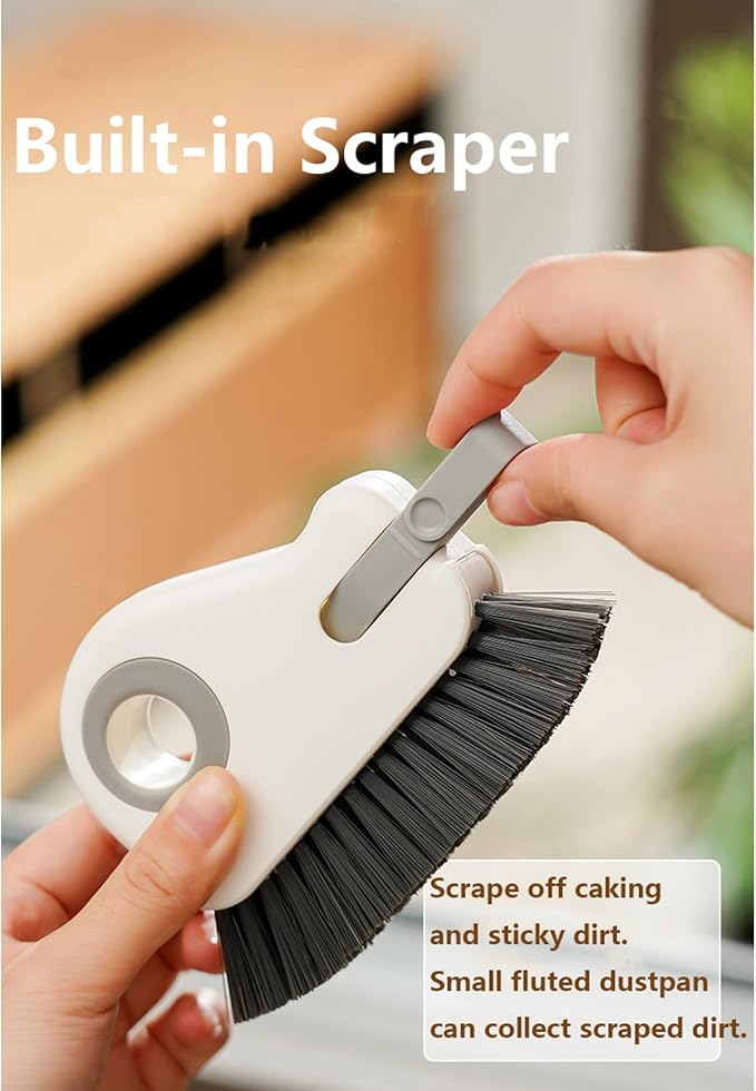 Groove Cleaning Brush 2 in 1 Grout Cleaner Tool Grip Brush Hard Bristle Crevice Cleaning Brush for Sliding Door Track, Window Sill, Window Seal
