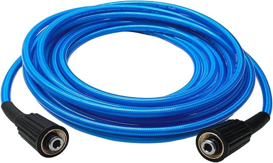 Pressure Washer Hose 25 FT 1/4 Inch, Kink Resistant Power Washing Extension Hose Compatible with M22 Fittings, Replacement For Most Brand Pressure Washers, 3000 PSI