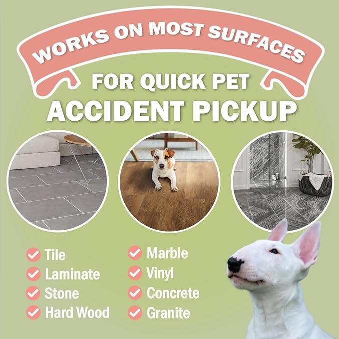 Sprinkle & Sweep: Pet Mess & Odor Cleanup - 15oz Bag - Dog Accident & Mess Clumping Powder, Remove Pee-Poop-Vomit from Hard Surfaces, Ultra-Absorbent