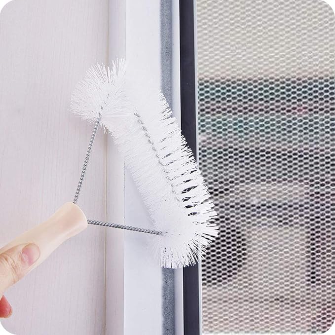 1 Piece Window Screen Cleaning Brush Screen Window Brush Screen Window Cleaning Brush Multifunction Removal Dust Brush Cleaner Brush Window Cleaner Tool, Beige