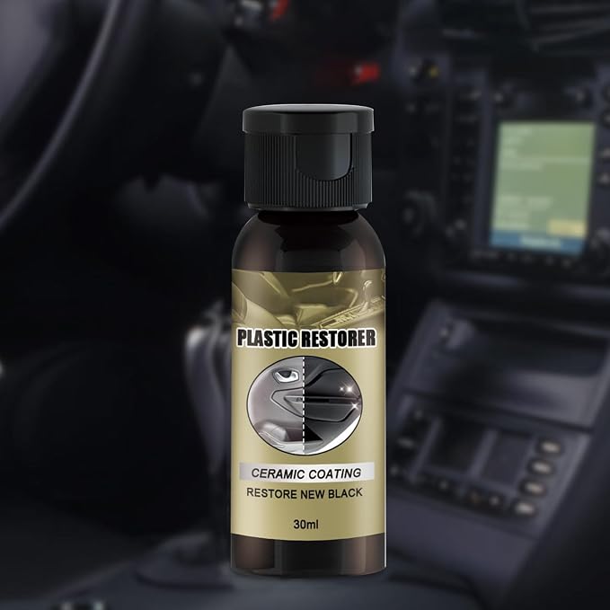 Car Interior Cleaning Kit Polishing Cleaning Shine Restorer | 30ml Car Dashboard Conditioner Paste for Trim Windshield Rubber Panel Truck Vehicle Sedan Scooter SUV