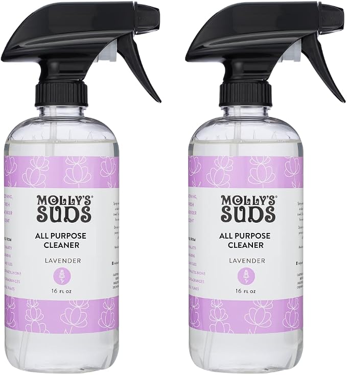 Molly's Suds All Purpose Cleaner | Multi Surface Household Spray (Powerful, Versatile) | Clean, Simple Ingredients | Lavender, 16 oz (2 Pack)