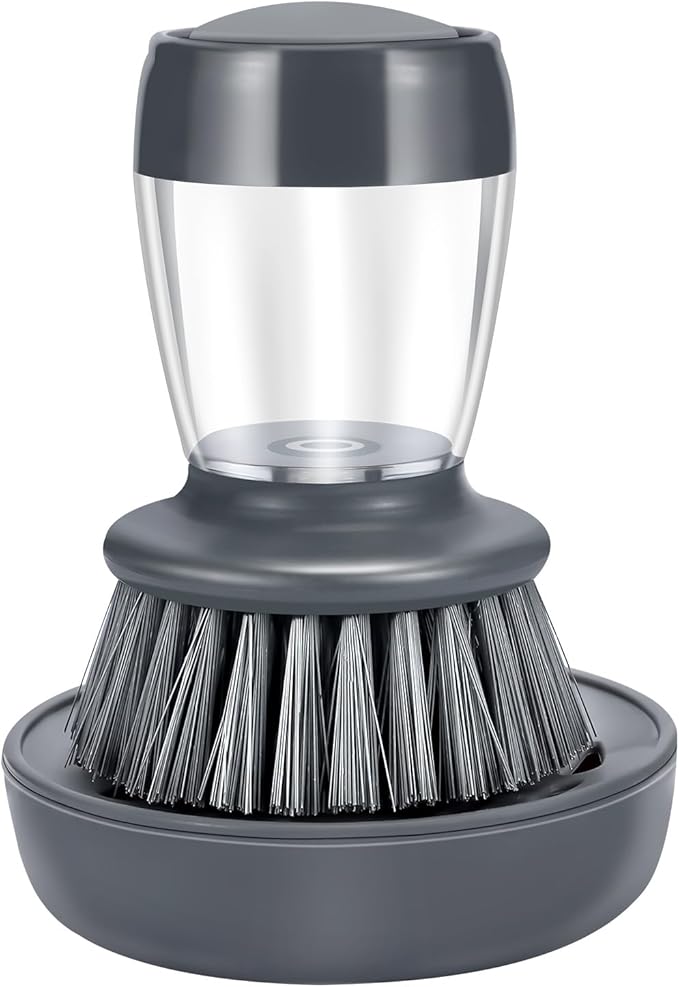 Soap Palm Brush Storage Set, 1 Piece Kitchen Brush with Bracket for Cleaning Pots, Pans and Sinks Scrub Brush Kitchen Scrub Brush