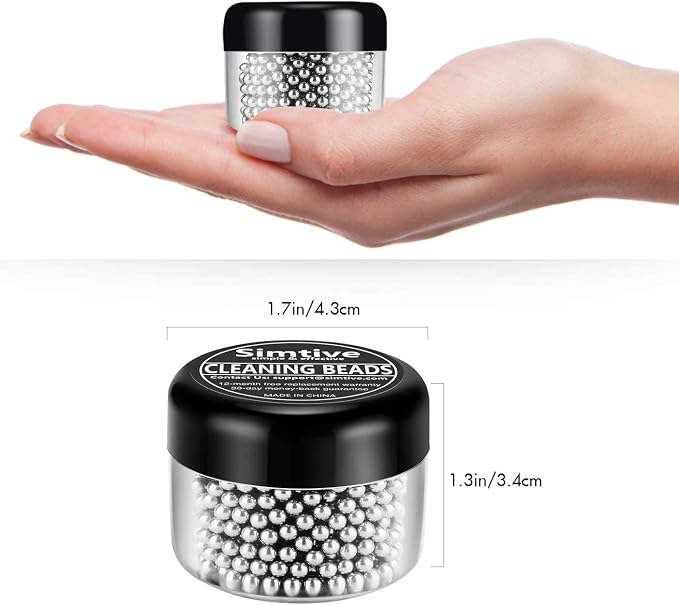 Simtive 1000 PCS Decanter Cleaning Beads, Cleaner for Wine Decanter, Carafe and Vase, 304 Stainless Steel Cleaning balls
