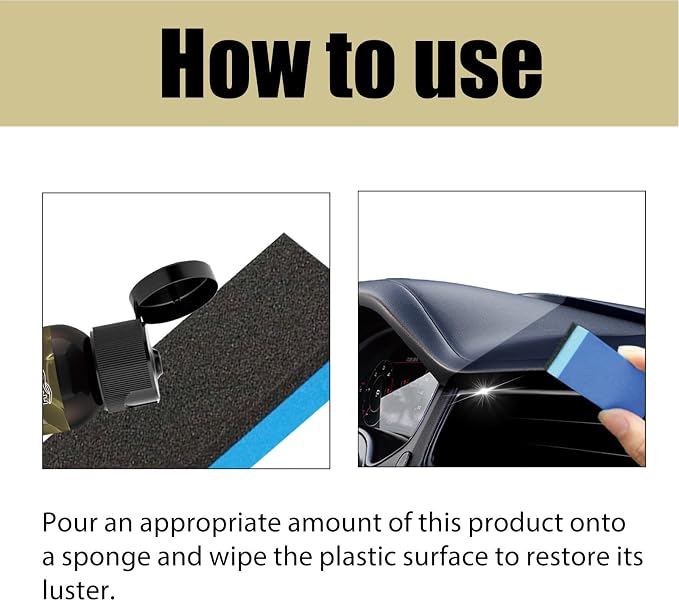 Auto Interior Cleaner Polishing Cleaning Shine Restorer | 30ml Car Dashboard Conditioner Paste for Trim Windshield Rubber Panel Truck Vehicle Sedan Scooter SUV