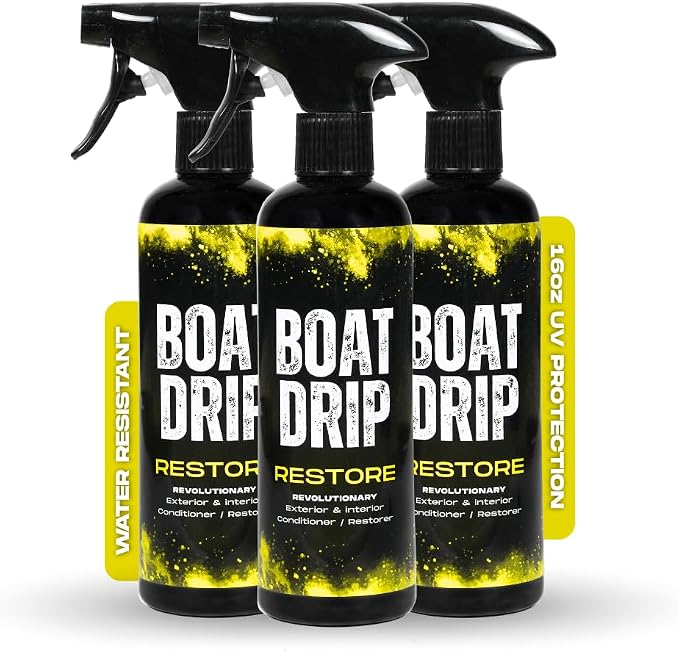 Restore -Interior & Exterior Boat Cleaner with UV Protection- Restores, & Protects Trim, Vinyl, Plastic, Dashboard, & Seats - Water-Resistant, Made in USA