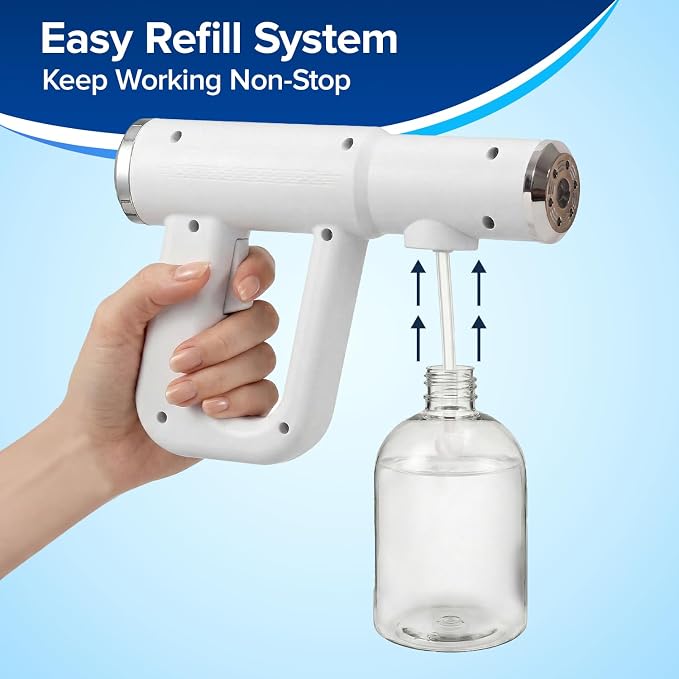 Replacement Spray Bottles for Nano Spray Gun, Universal Fit, 3 Pack, 12 oz | Refillable Tank for Wireless Nano Mist Sprayer, Durable Accessory Bottle for Cleaning, Hair Salon and Plant Atomizer Sprayer