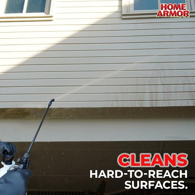 Home Armor Outdoor Cleaner Concentrate, 1 gal., Remove Stains from Mold, Mildew, Algae, Dirt and Grime for Visible Results in Seconds, No Scrubbing Required, Plant Safe