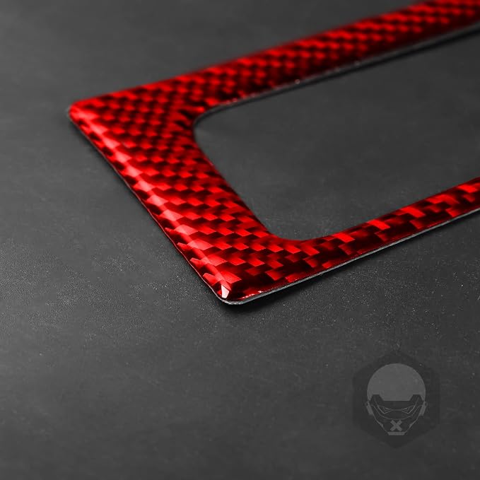 Red Real Carbon Fiber Trim for Nissan Rogue Accessories | for 2014-2020 / Rogue Sport 2017-2022 Driving Mode Select Switch Panel Cover Sticker Interior Thick Overlay Decal