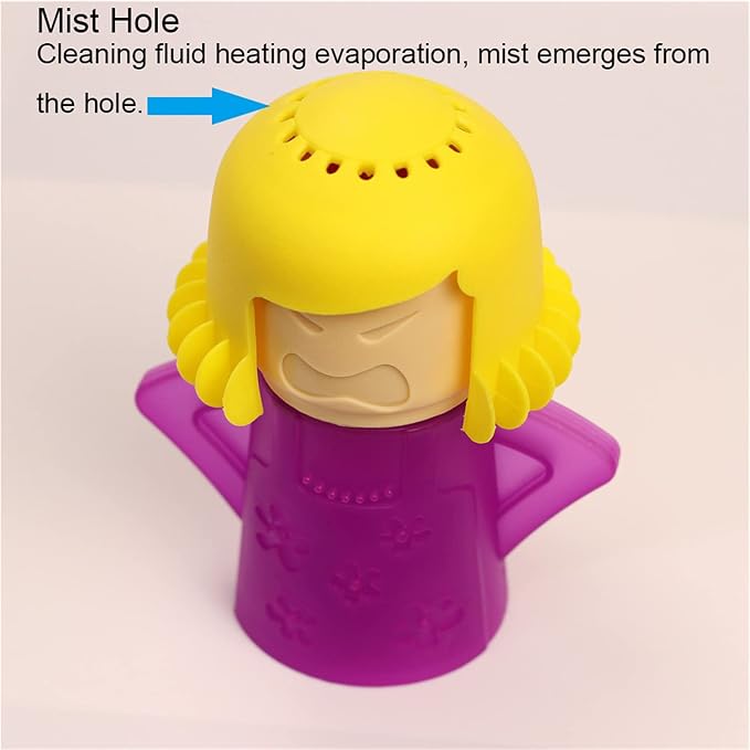 Asltw Angry Mom Microwave Oven Steam Cleaner, Clever Mama Microwave Cleaner, the Fun and Easy Way to Steam Clean Your Microwave, Cut Cleaning Time by Half (Purple)