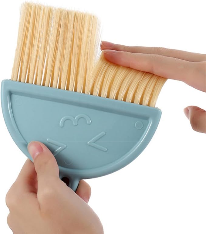 TAORANJU Small Broom and Dustpan Set, Portable Mini Dustpan and Brush Set, Lightweight Dust Pan and Brush Set, Desktop Cleaning Supplies for Tabletop, Keyboard, Small Space and Pet Areas