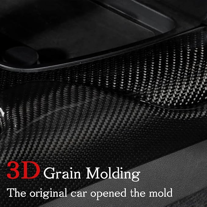 JSWAN Real Carbon Fiber Center Consoles Gear Shift Frame Side Cover Fit for Toyota Supra GR A90 MK5 Gear Shift Panel Trim Sticker Central Control Dashboard Cover