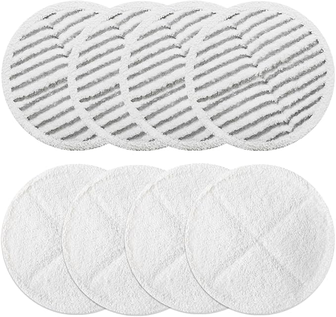Spinwave Mop Pads Fit for Bissell Spinwave 20399 23157 23159 2039A 2124A 20393 2039T 2039W 20391 20395 2307 2315A Soft Scrubby Pads for Hardwood Floor Cleaning Replacement Pads(8Pack)