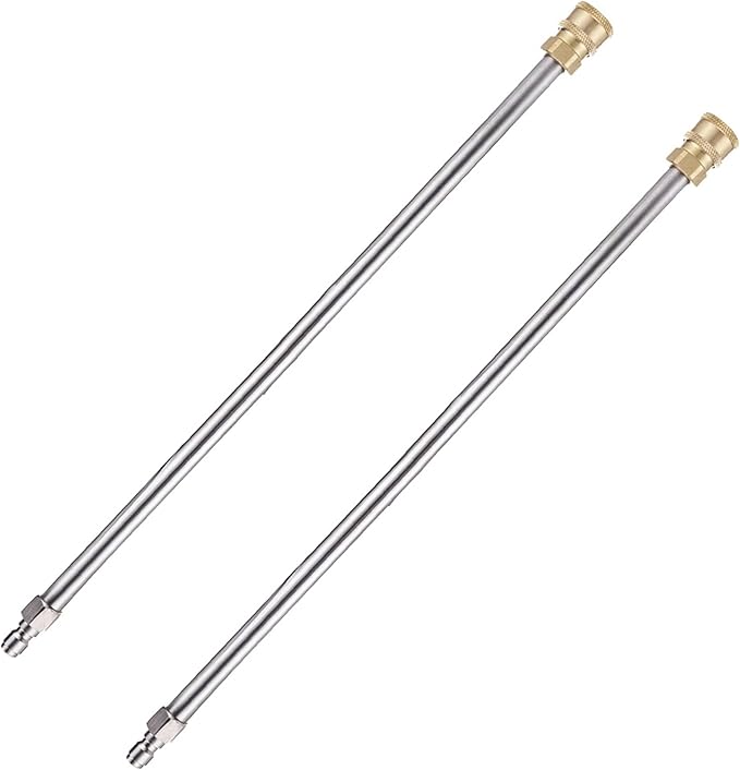 RIDGE WASHER Pressure Washer Extension Wand, 17 Inch, Stainless Steel | 1/4 Inch Quick Connect, Power Washer Lance, 2 Pack