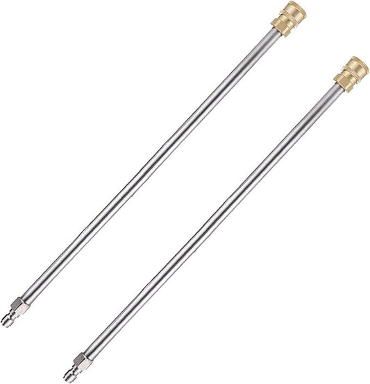 RIDGE WASHER Pressure Washer Extension Wand, 17 Inch, Stainless Steel | 1/4 Inch Quick Connect, Power Washer Lance, 2 Pack