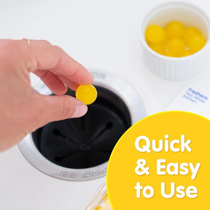 Plink Garbage Disposal Cleaner, Freshener & Odor Removing Balls, Easy to Use, Fresh Lemon Scent, 40 Count, 2 Pack