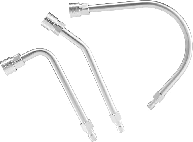 M MINGLE Pressure Washer Extension Wand, 30°, 90°, 120° Curved Rod | Gutter Cleaner Attachment, Durable Stainless Steel, Ideal for Hard-to-Reach Areas, 1/4" Quick Connect, 4000 PSI