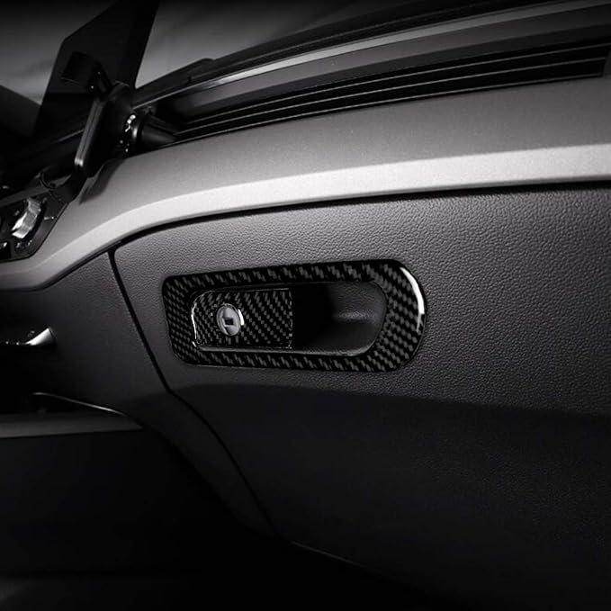 Real Carbon Fiber Trim for Audi Accessories | for B9 A4 S4 A5 S5 2020-2025 / RS5 2021-2025 Co-Pilot Storage Box Handle Interior Thick Overlay Decal