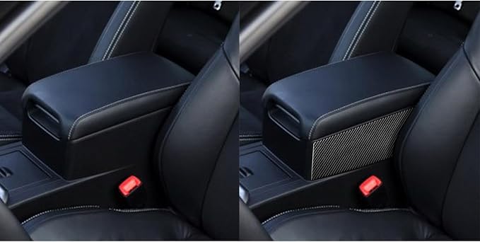 Real Carbon Fiber Trim for Toyota Camry Accessories | for 2012 2013 2014 Center Armrest Storage Box Sides Decoration Panel Sticker Interior Thick Overlay Decal