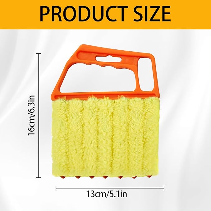 2 Pcs Blinds Cleaner Duster Tool 7 Finger Microfiber Washable Mini Window Dusters for Cleaning Dust Remova for Window Air Conditioner Vent Fans Venetian Shades Wood Blinds Dust Dirt
