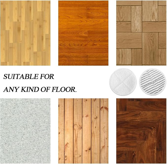 Spinwave Mop Pads Fit for Bissell Spinwave 20399 23157 23159 2039A 2124A 20393 2039T 2039W 20391 20395 2307 2315A Soft Scrubby Pads for Hardwood Floor Cleaning Replacement Pads(8Pack)