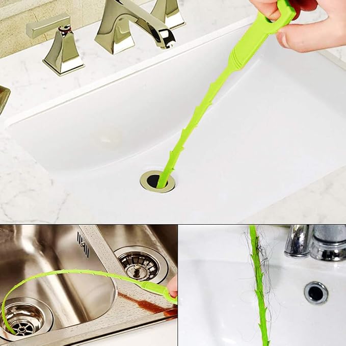 Drain Cleaner Tool, 6 Pack Hair Clog Remover for Sink, 24 Inch Tube Drain Cleaning Tool