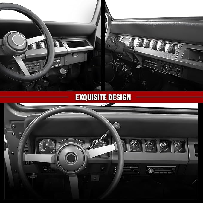 DOTCOM Center Gauge Radio Dash Bezel Trim Fit Jeep Wrangler YJ 1987-1995 Yellow | 55007310, 8955007310, 1Pc