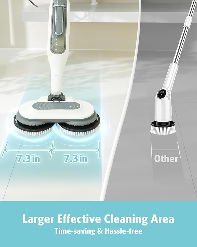 AIR U+ 2 Pack Upgraded Steam Mop Brush Pads for Shark Steam & Scrub Mop | Powerful Scrubbing Steam Mop Brush Heads for Hard Sealed Floor, for Shark S8201 S8001 S7001 S7201 S7000 S7005 S7020 Steam Mop