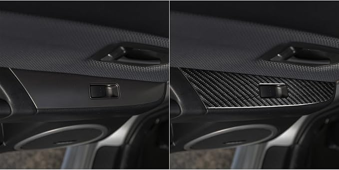 Real Carbon Fiber Decorations Rear Decals Fit for Mazda 3 2004-2009 | Decorations Rear Door Window Switch Control Panel Trim | Accessories | Anti-scratch