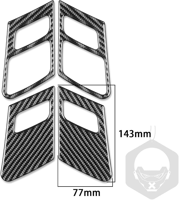 Real Carbon Fiber Trim for Audi 80A Q5 Accessories | for SQ5 2018-2025 Dash Door Lock Button Panel Frame Cover Sticker Interior Thick Overlay Decal