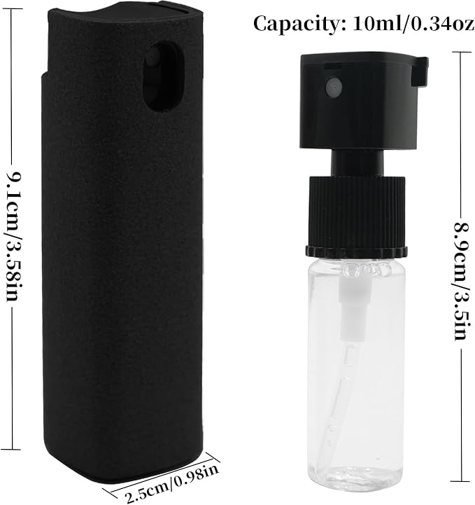 Car Screen Cleaner Spray and Wipe for Women, Cell Phone Touchscreen Cleaning Wiper Kit Accessories for MacBook Display iPad iPhone Mac Laptop Computer Monitor TV Screens, Black Grey White